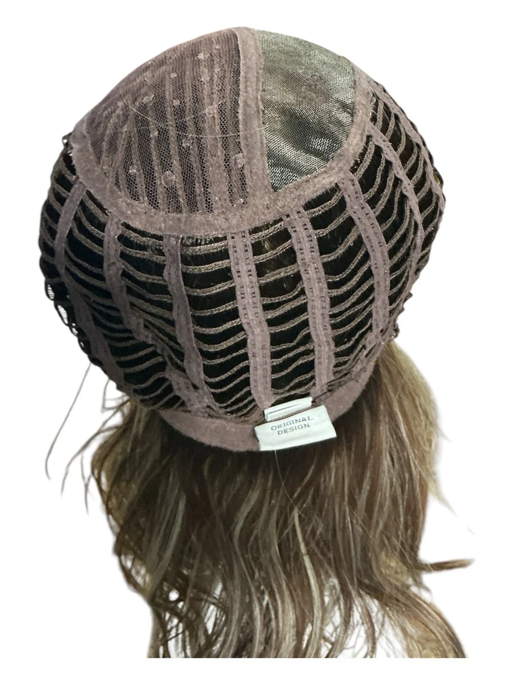 Rene of Paris Natural Layered Women's Wig in Light Brown with Blonde Highlights.